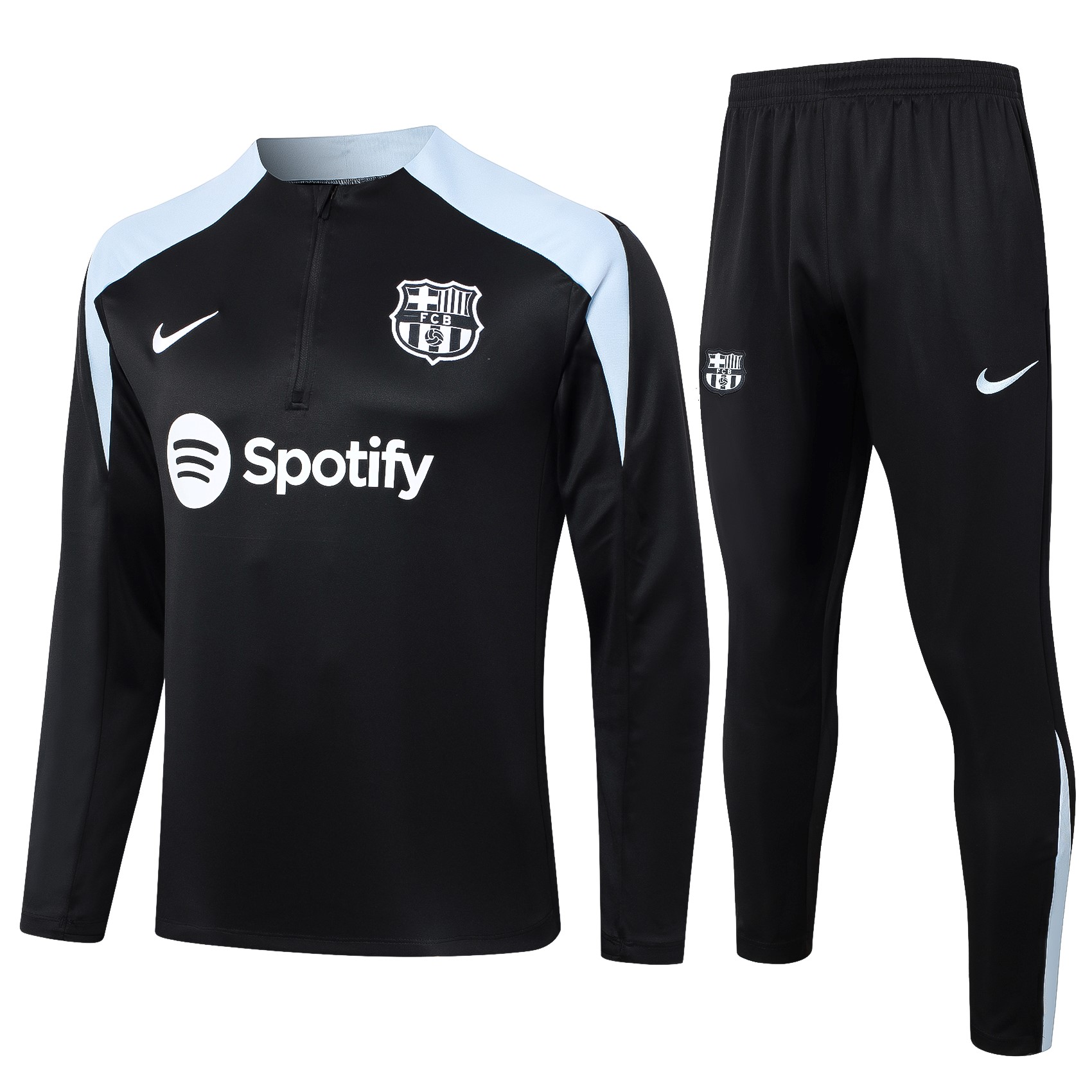 Sudadera De Training Barcelona 2024-2025 Negro Gris 3